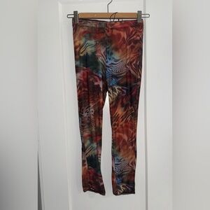 Fashion Nova Multicolor Mesh Capri Leggings